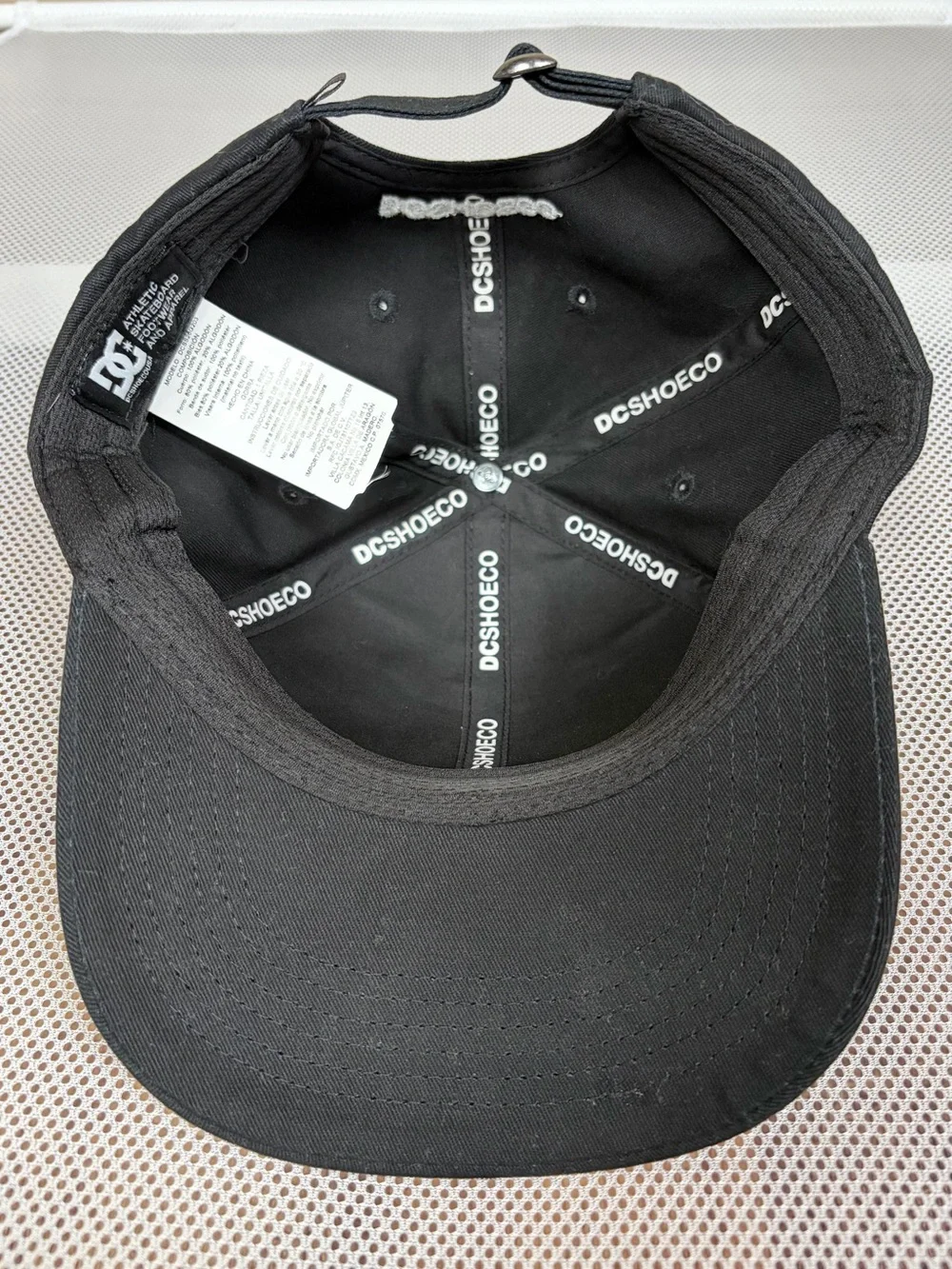 DC Shoes Co Black Adjustable Baseball Hat Cap Mens Skater Snapback Embroidered